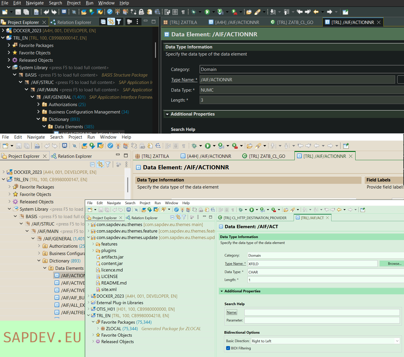 Themes for ABAP Development Tool screenshot